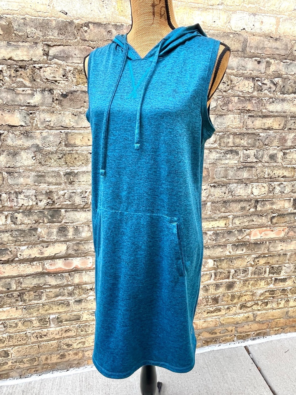 Tek Gear Dry Tek Active Athletic Mini Dress Heathered Dark Teal Size Medium - Picture 3 of 8